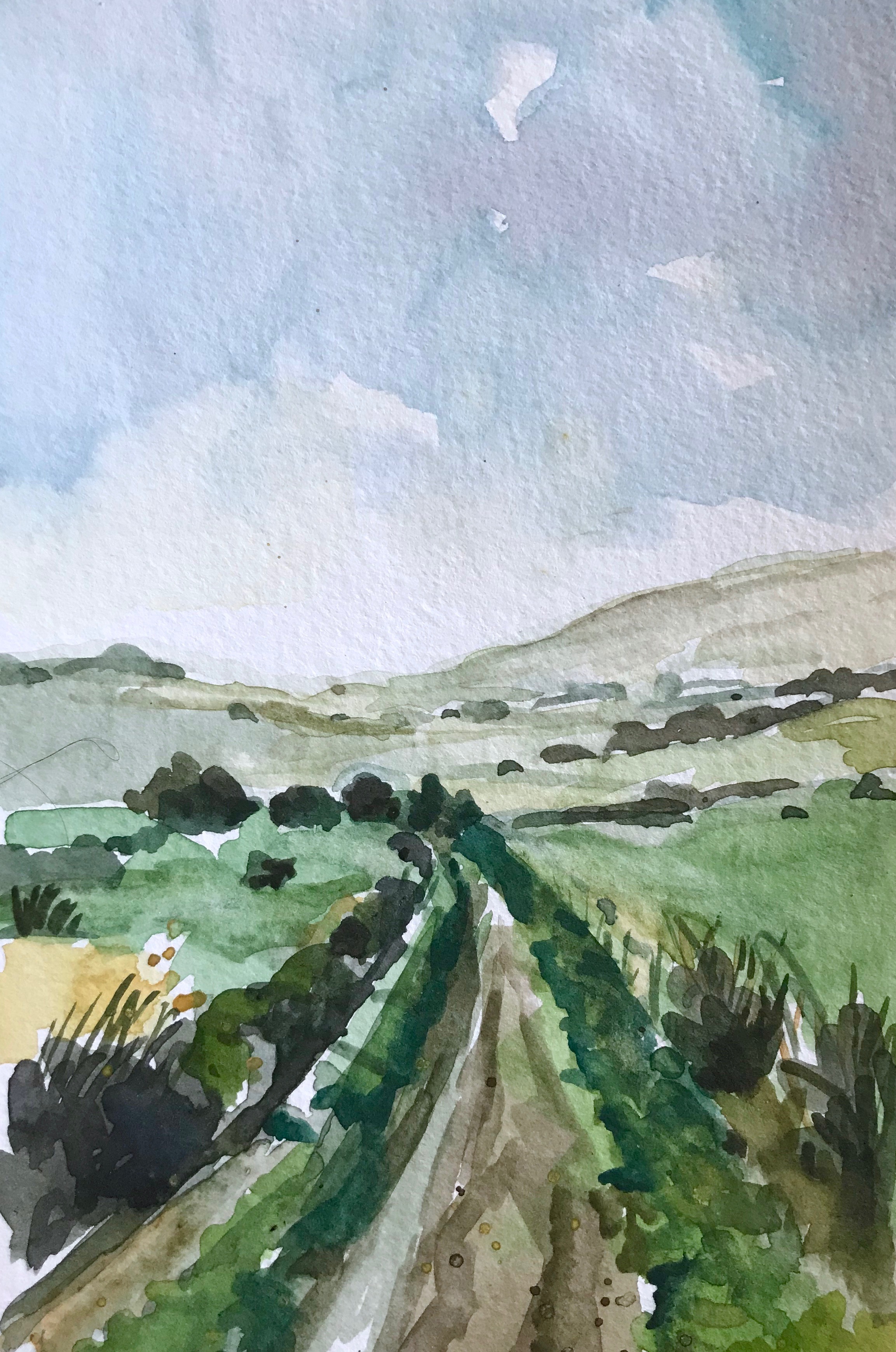 Summer Days. 5x7, watercolor.