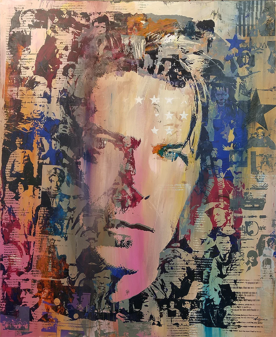 Absolute Beginner 46" x 56" Mixed media on wood panel