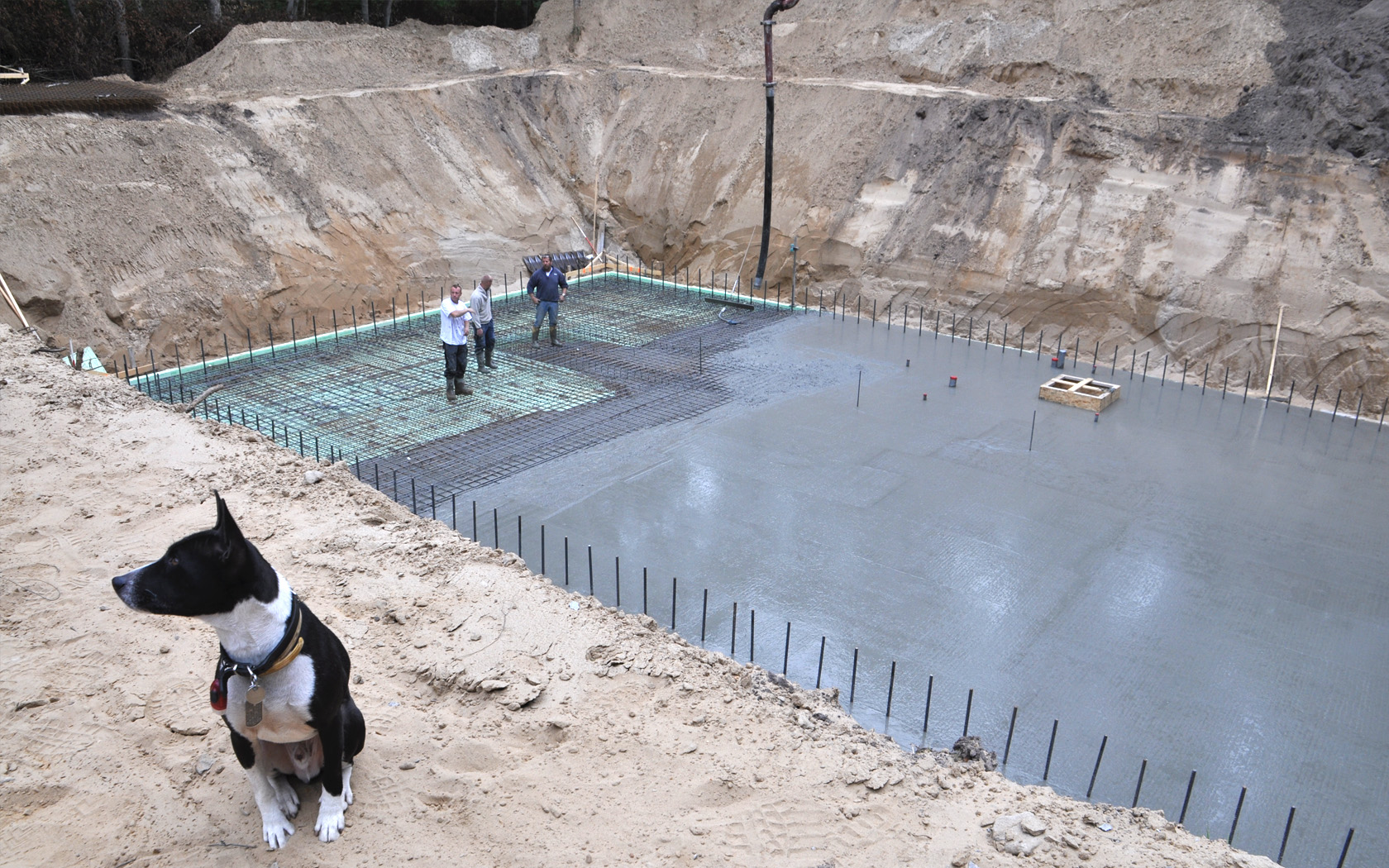  The main idea was to bury a house in an artificial mountain in the midst of an open space in the forest.&nbsp; 