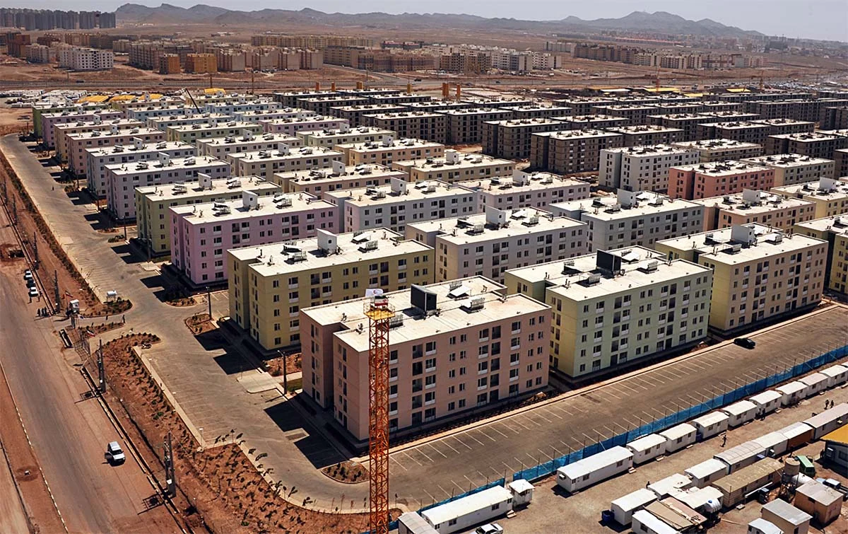Massive social housing development in Parand, a satellite city to Tehran.