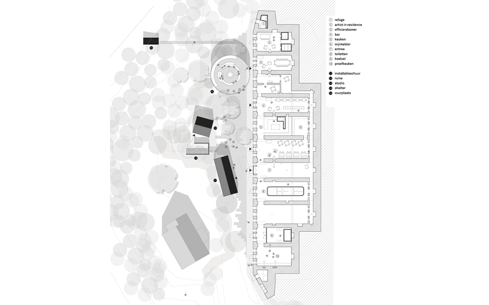  Floor plan of barracks after transformation 