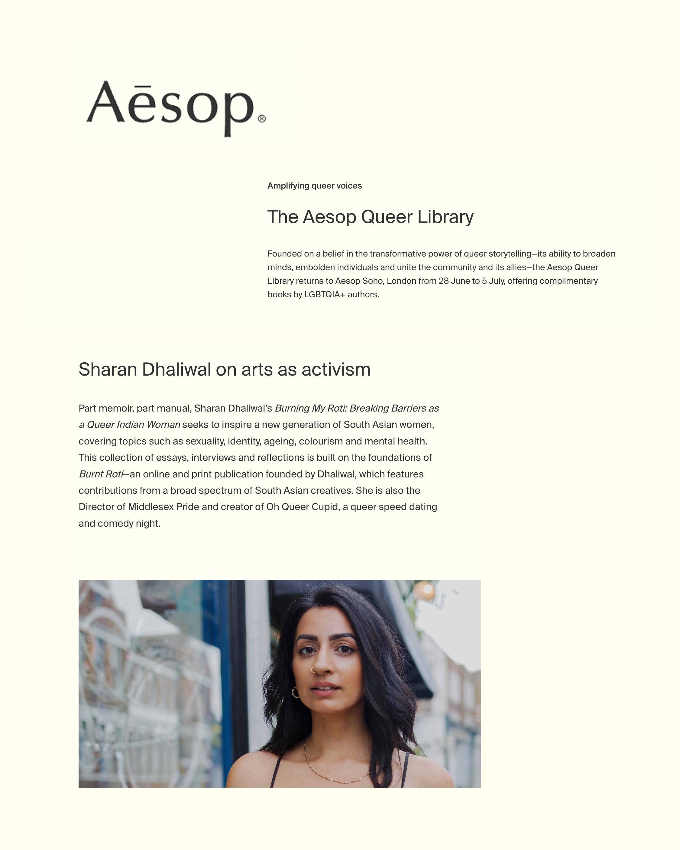 Aesop Queer Library 2022