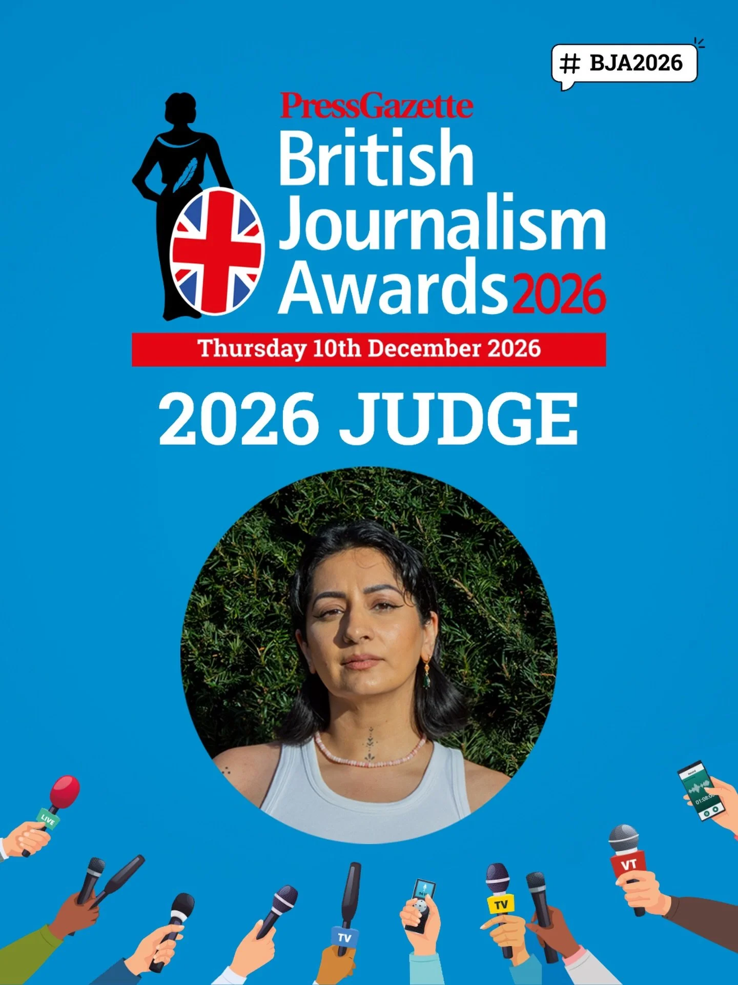 I&rsquo;m an official judge of the&nbsp;British Journalism Awards 2026, for a fourth year 😍

Working for over 10 years now as an editor, now more recently - for the past 3 years in mainstream publishing, it&rsquo;s important for me to promote and sh
