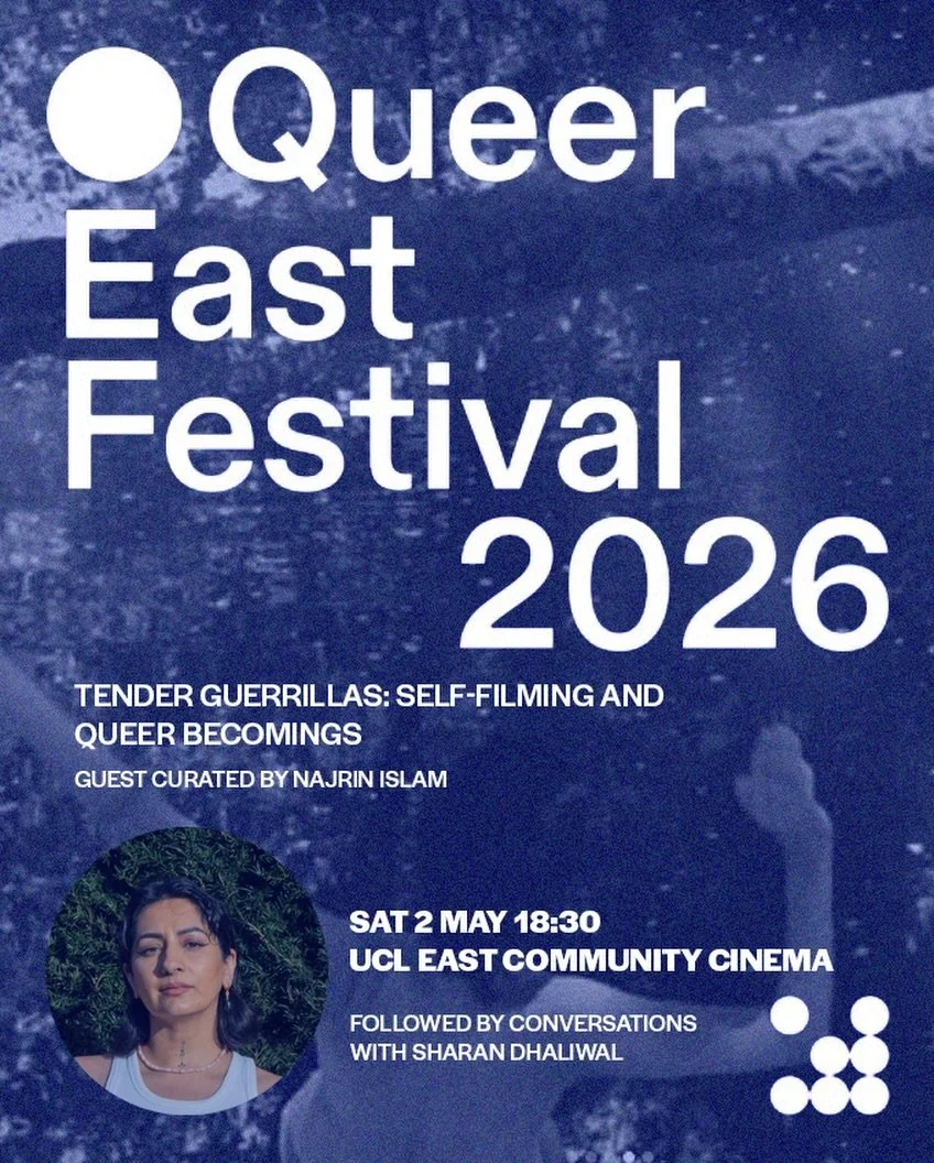 🏳️&zwj;⚧️🏳️&zwj;🌈 Come to @queereast to see Tender Guerrillas: Self-Filming and Queer Becomings for a screening of a selection queer Indian films made from 1996-2024.

Then stay and join Sharan Dhaliwal for a conversation about queer film making ?