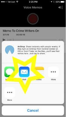 Step 6: Select the Mail option to attach the file to an email.