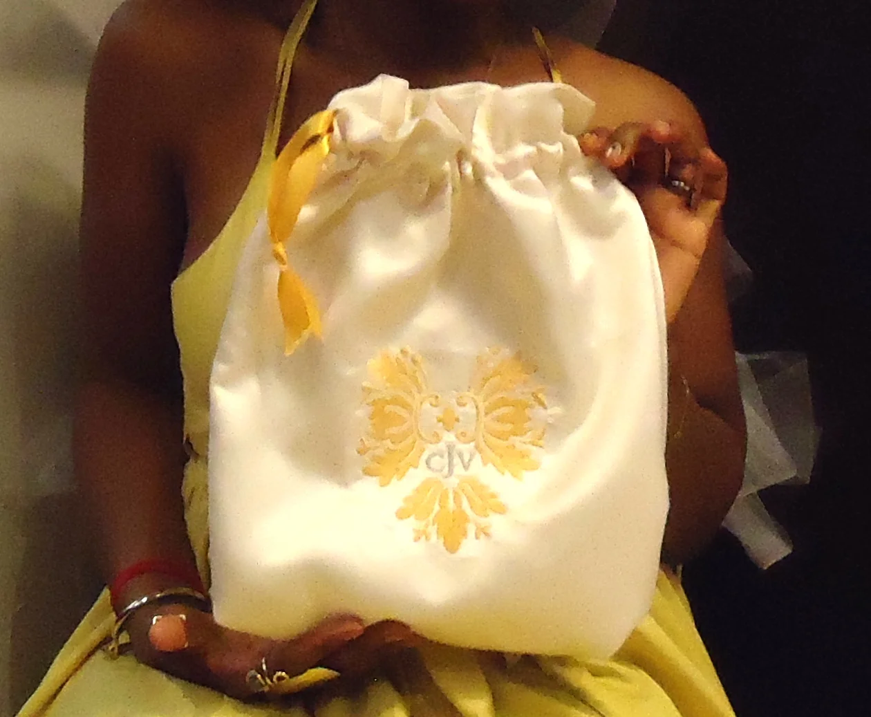Bridal bag made by my mom.