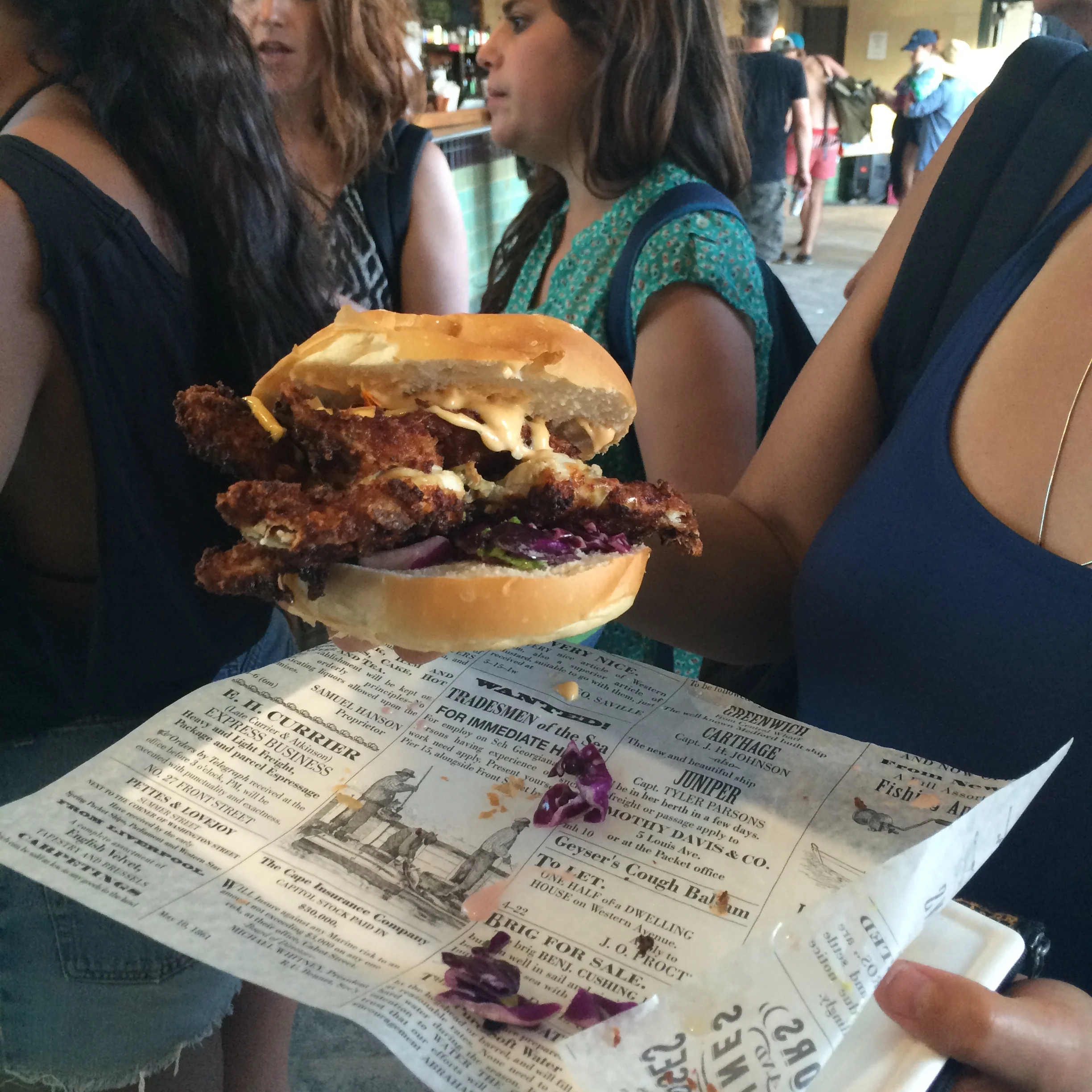 Soft shell crab sandwich