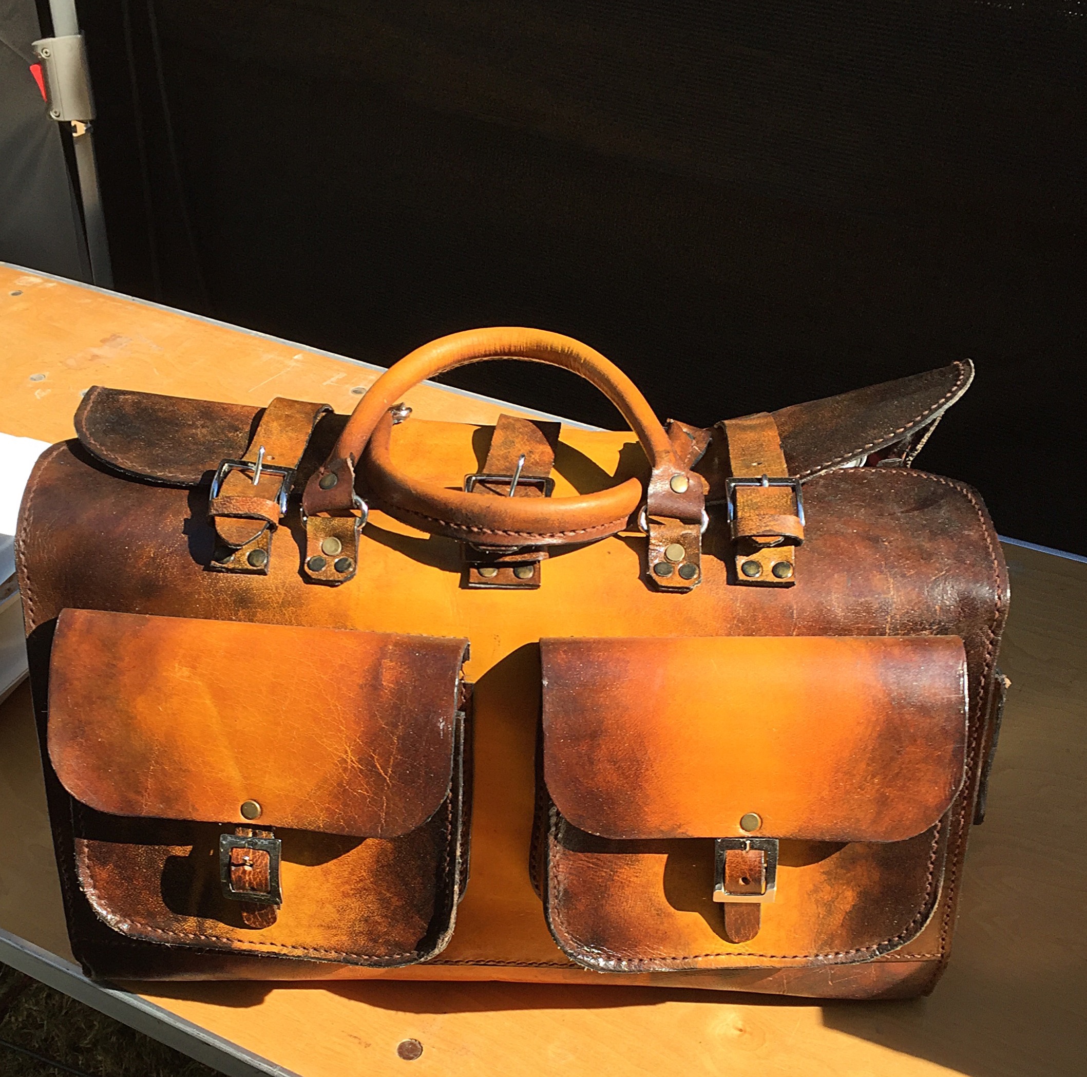 Jidenna's vintage brief case. 