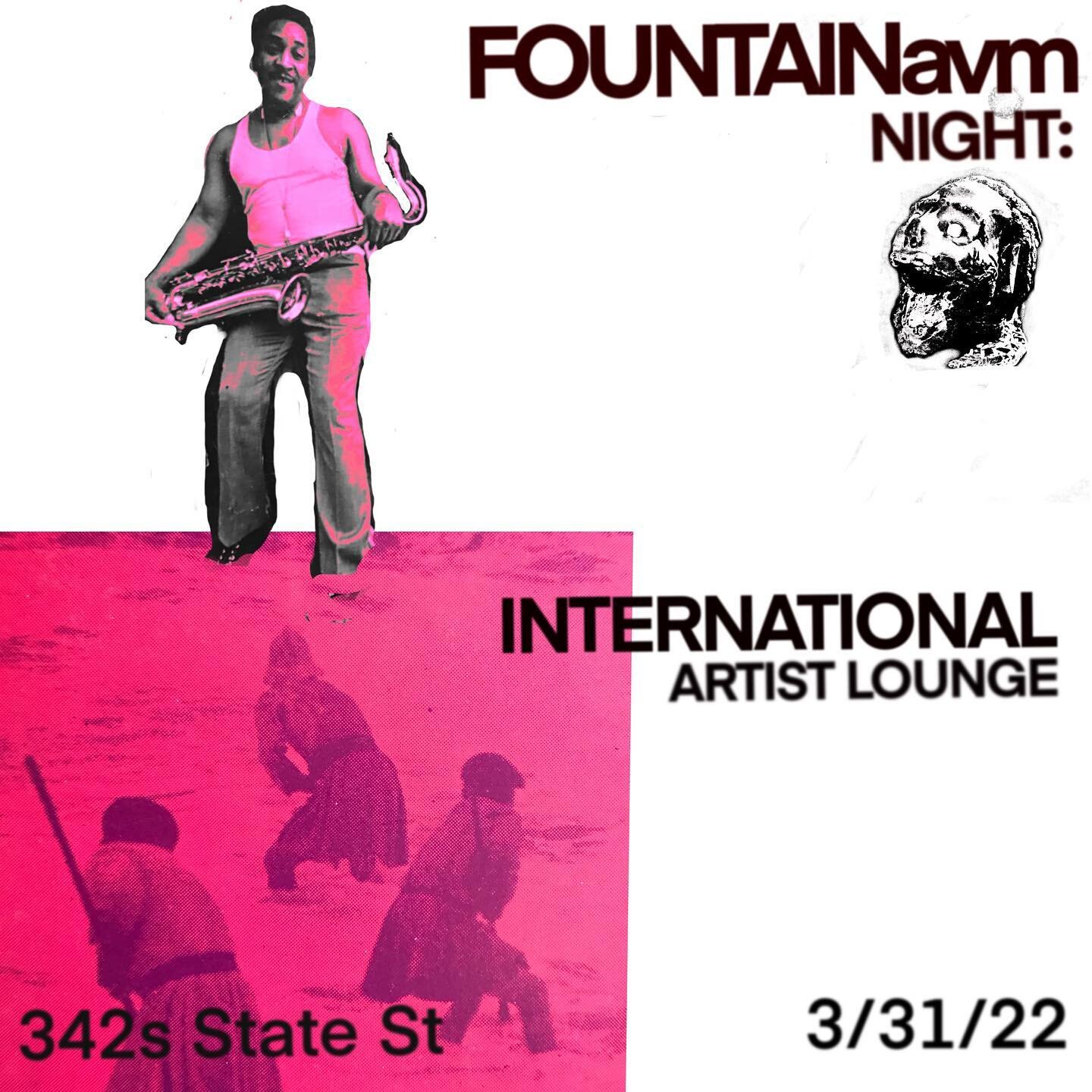 Thursday nights at @internationalartistlounge is @fountainavm night. If you don&rsquo;t know what that is, it is our multi media art/record label. AVM =Audio-Visual-Material .

Thursdays we hang out, play records , and play live music. The house band