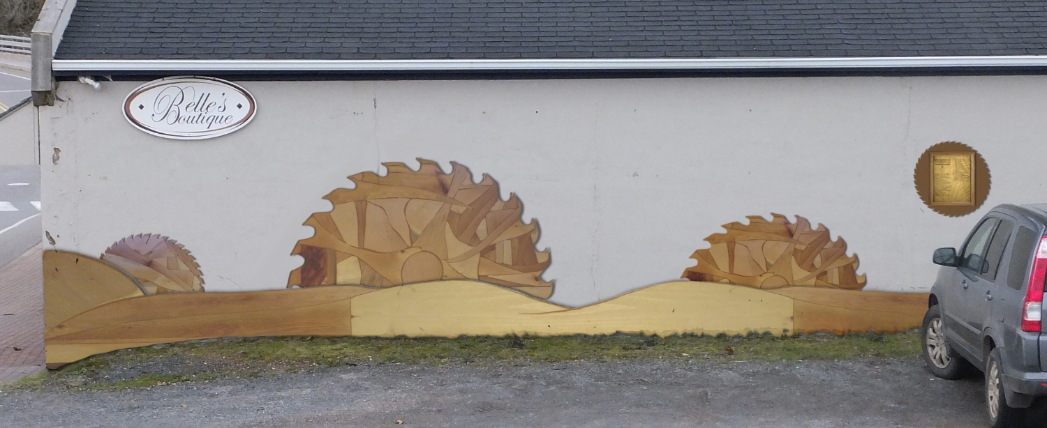 Photoshop mock up of design- was planned to go on a different building.