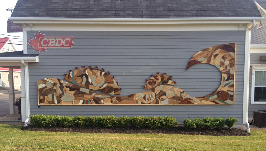Finished product - over 350 pieces of scrap wood.