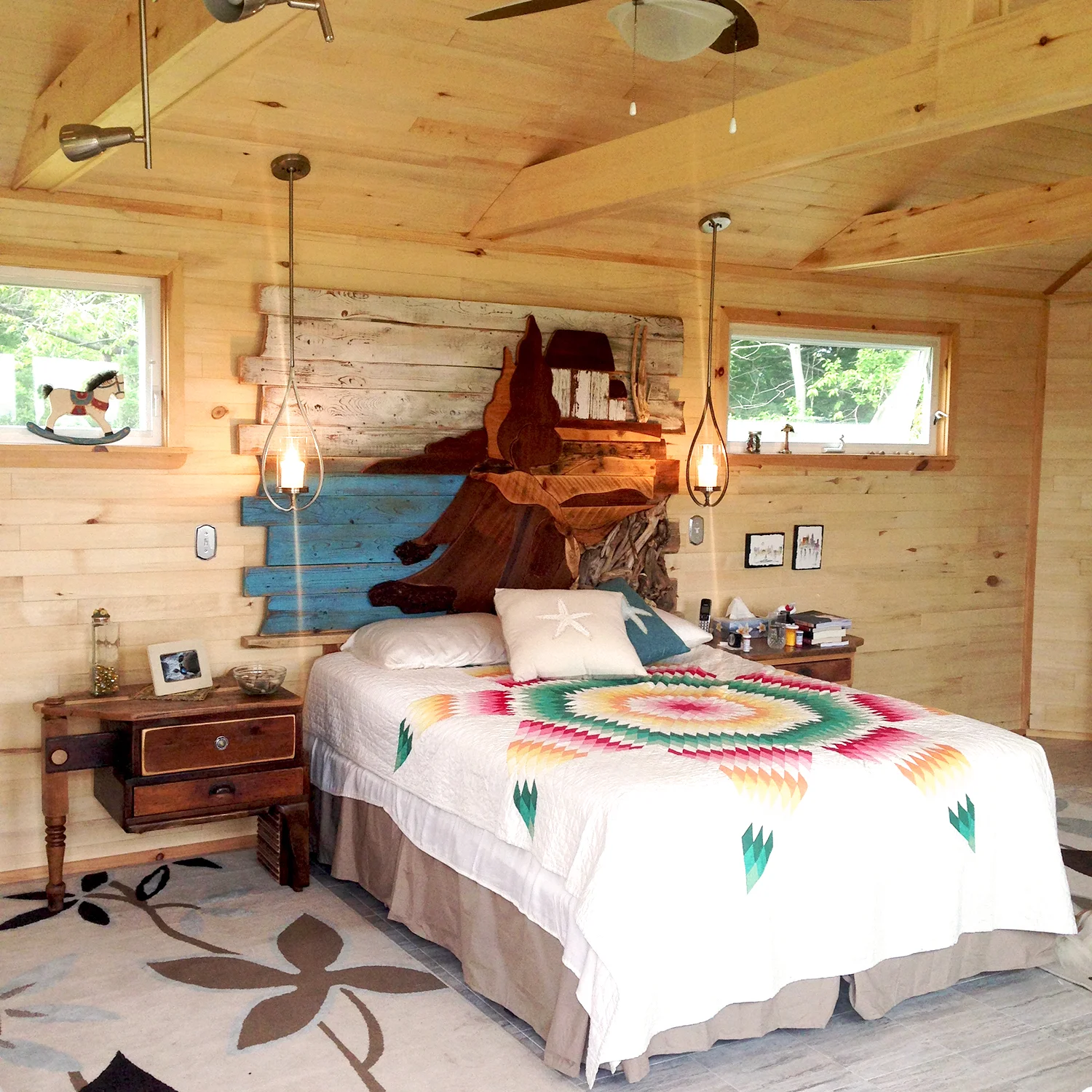 Headboard Based on a Watercolour Painting