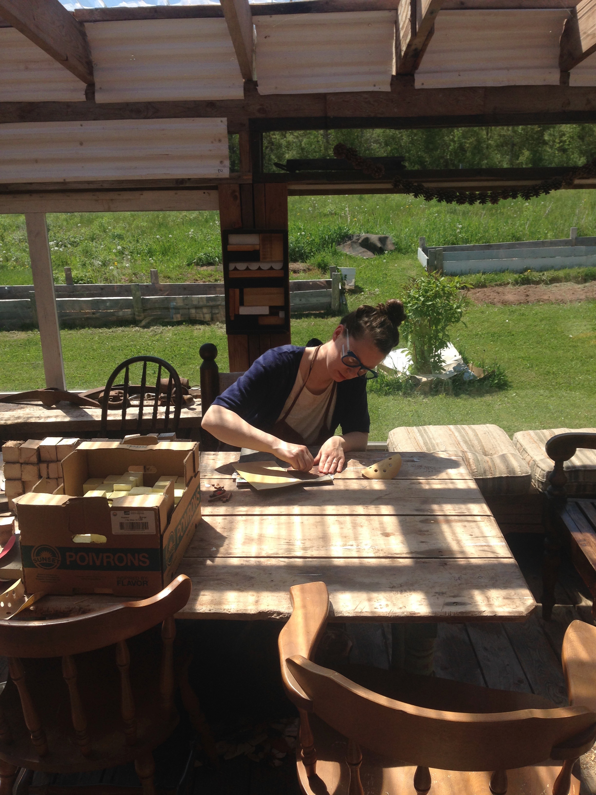Heather sanding.