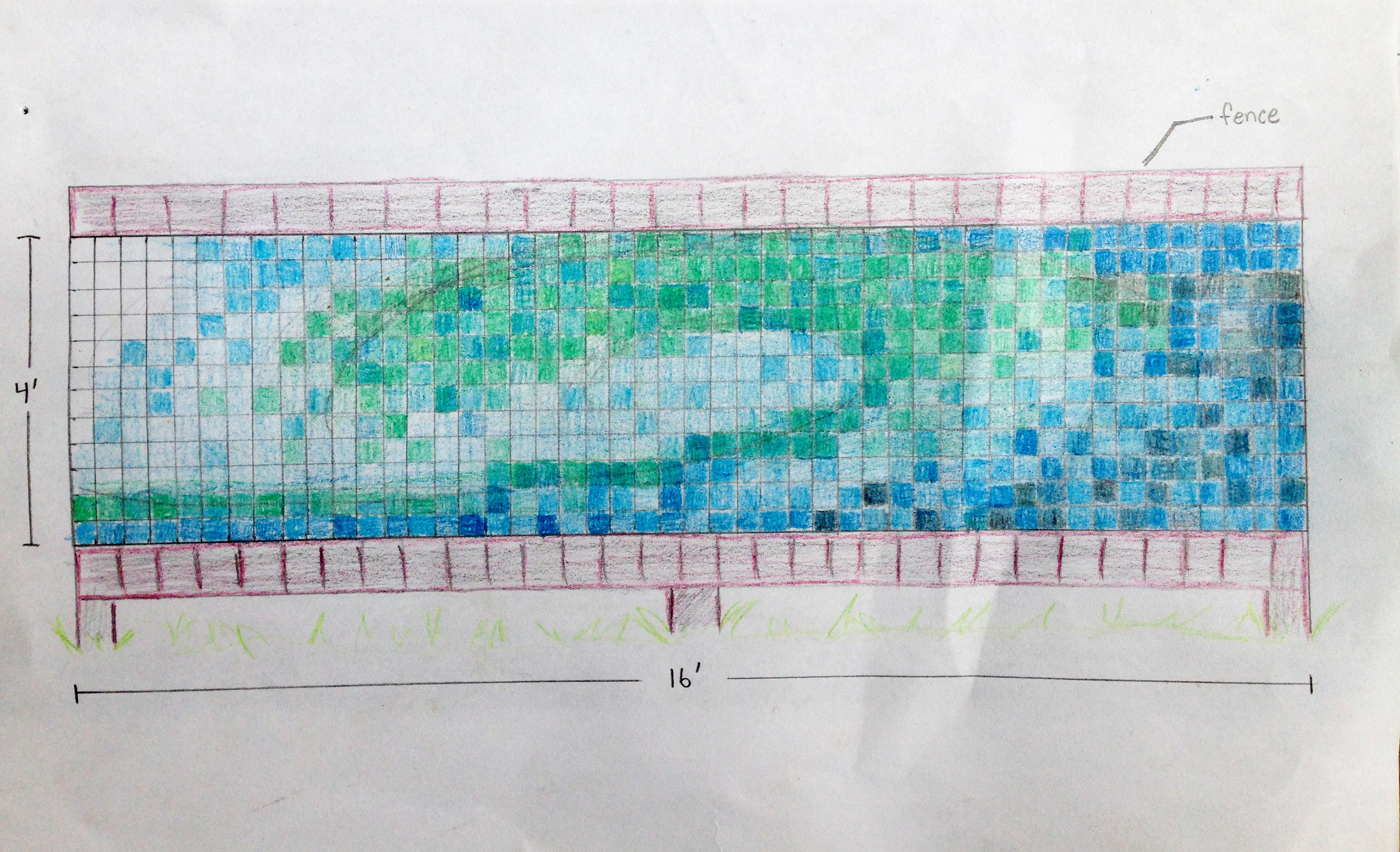 Original hand drawn sketch on paper.
