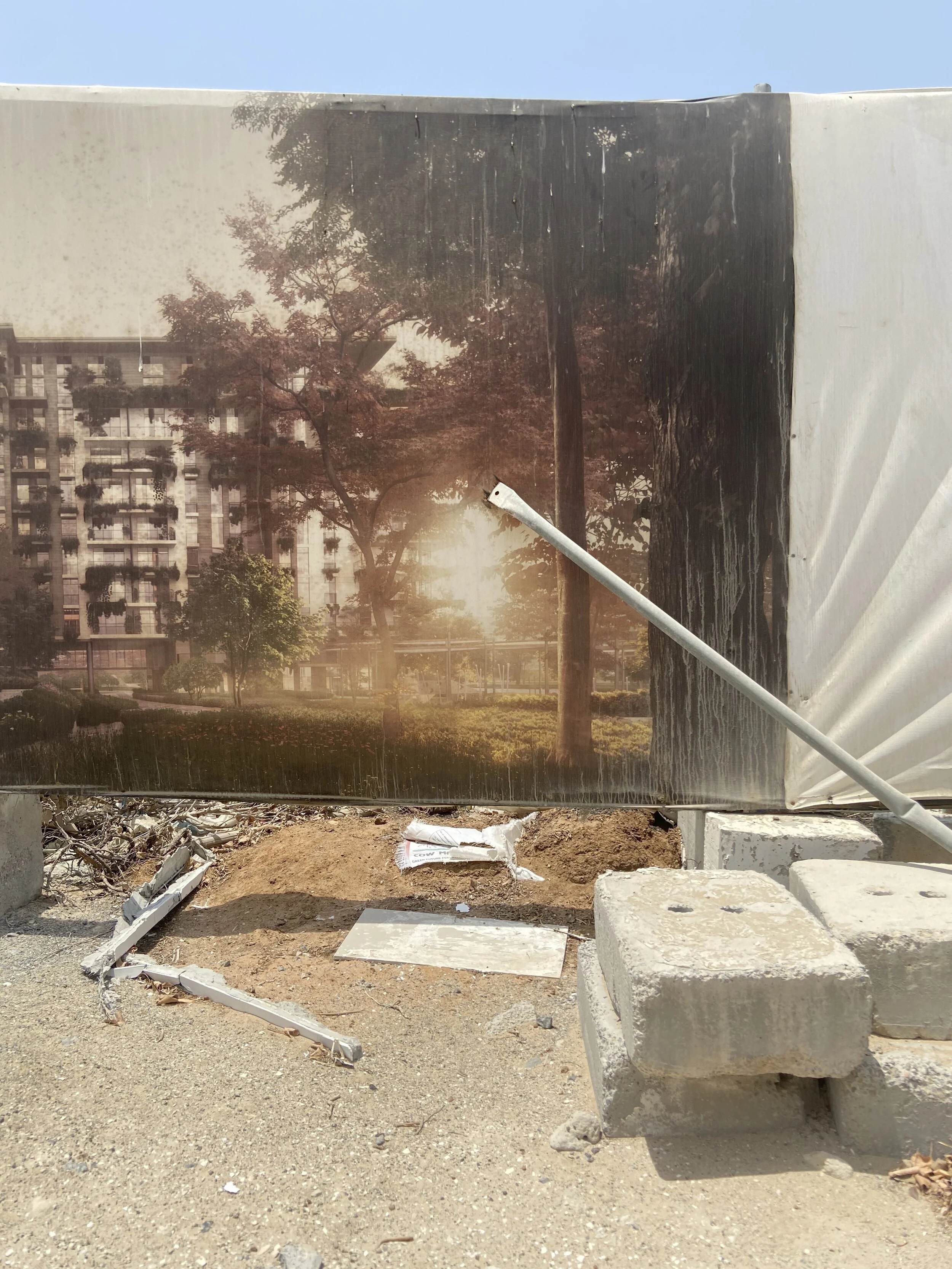   Hypothetical Spaces  incorporates photography, painting, and generative digital processes to speed up and slow down the circulation of images. The artworks in this ongoing series are built out of pictures of pictures that appear within and upon the