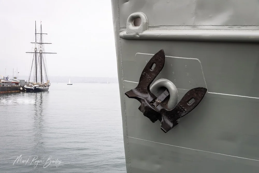 Topsail Schooner  Californian  and Bow of  Raptor  - Morning Overcast