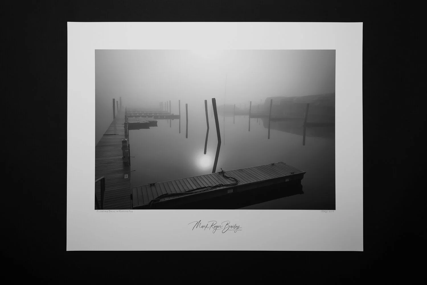 Shoreline - Floating Docks in Fog 18x12.jpg