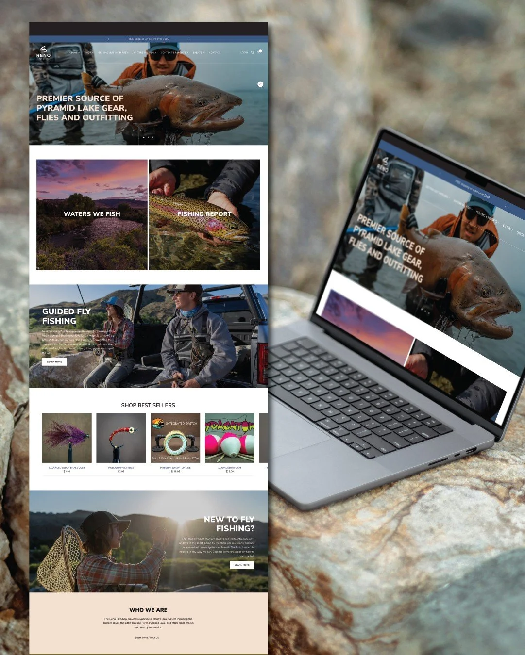 It&rsquo;s here! 🐟 Say hello to the new @renoflyshop site &ndash; a site refresh that prioritized organization, an easy to shop catalog of their many different fishing flies (and by many&hellip; we mean A LOT!), and paying homage to the Nevada water
