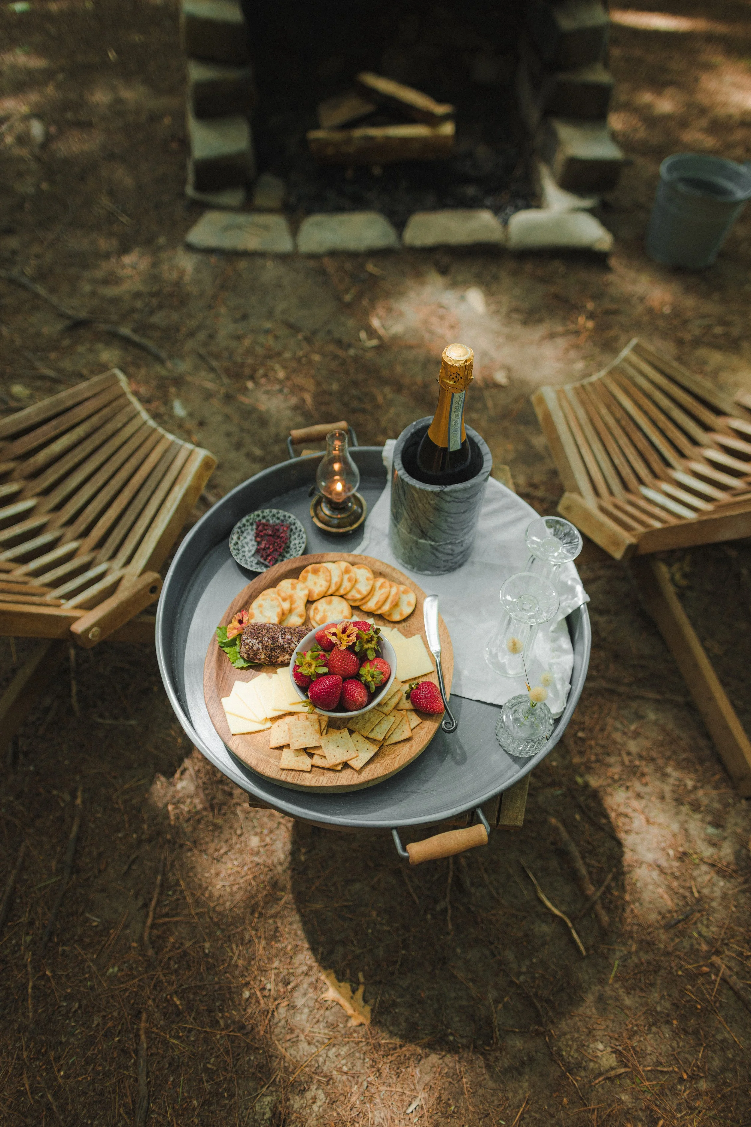 Celebration tray at firepit.JPG