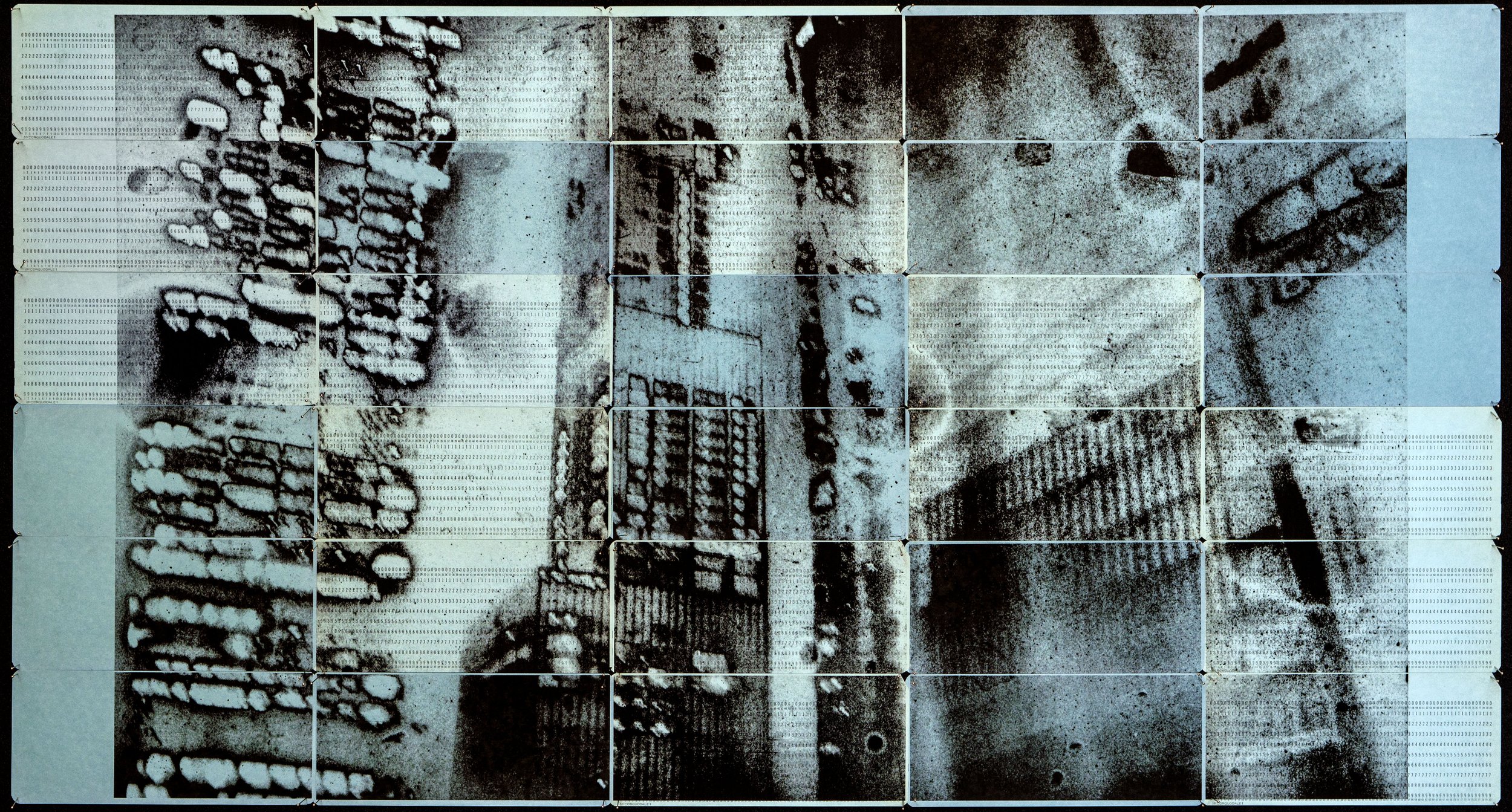 NYC2_21 Inkjet on 30 blue and blue computer punch cards 93.5cm x 49.8cm negative date 2019.jpg
