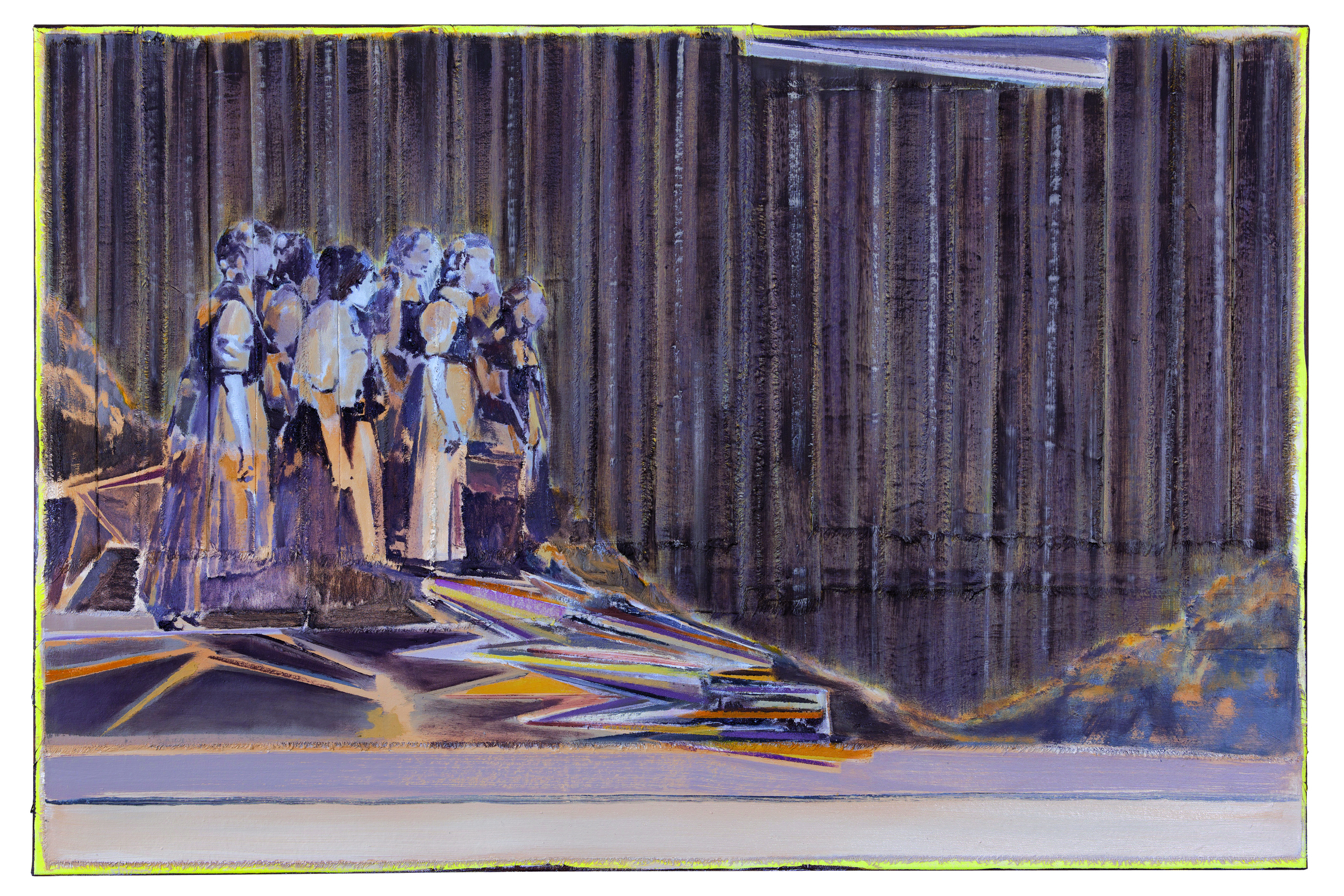   A SLICE OF LIFE,&nbsp; oil on folded canvas,&nbsp;32x48 in (80x120cm),&nbsp;2015    