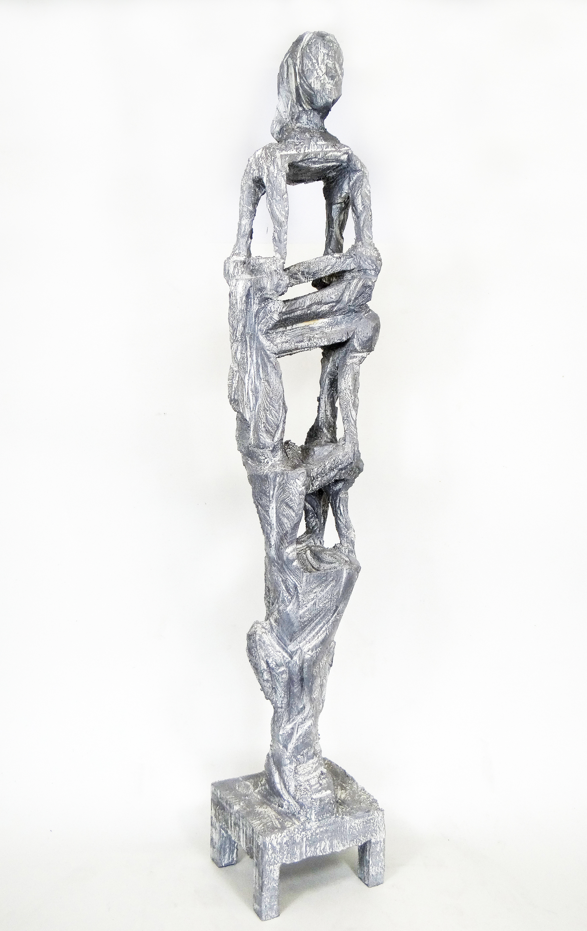 FIGURE wood & oil paint 47x8x7 in (118x20x17cm) 2014