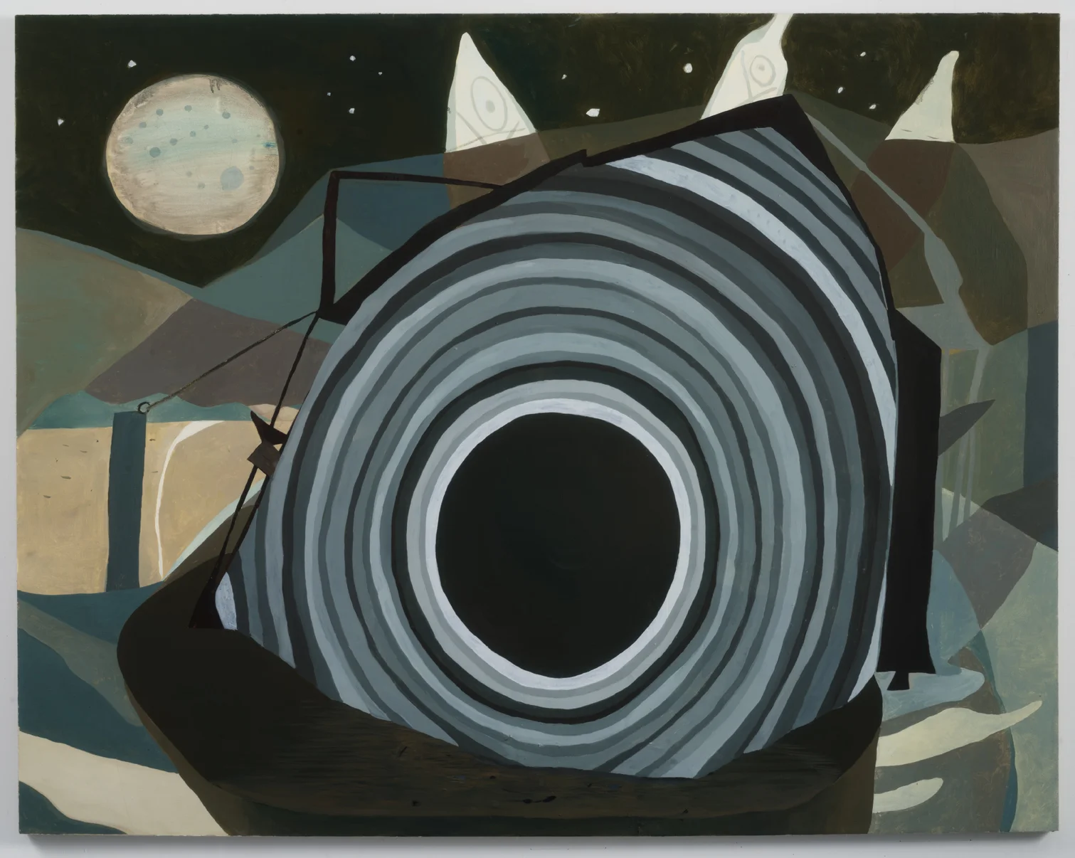 Still Life with Election Night, 2016 Oil on Linen 44" x 56"