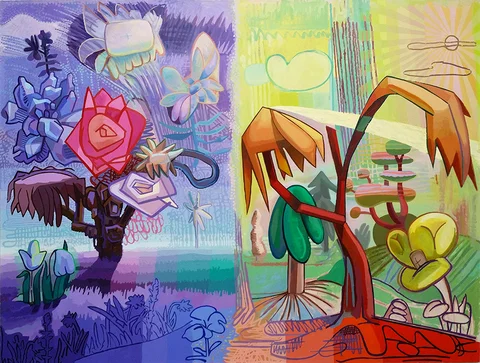 Field Days, 2014 Acrylic on canvas 60"x78"