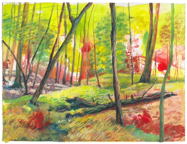 "Blotched Forest" 2018 | Gouache on paper