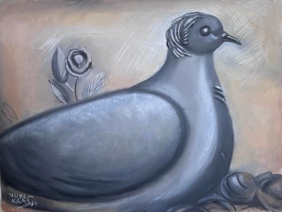  The Forlorn Dove, 2000 - 2002 Gouache on paper | 25” X 34” 
