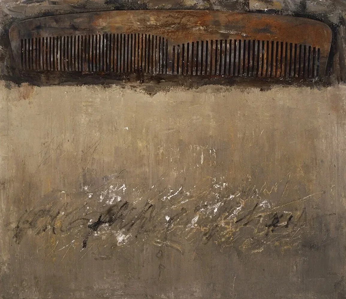 COMB, 2002 Oil & fiberglass comb on canvas | 66”x 74”
