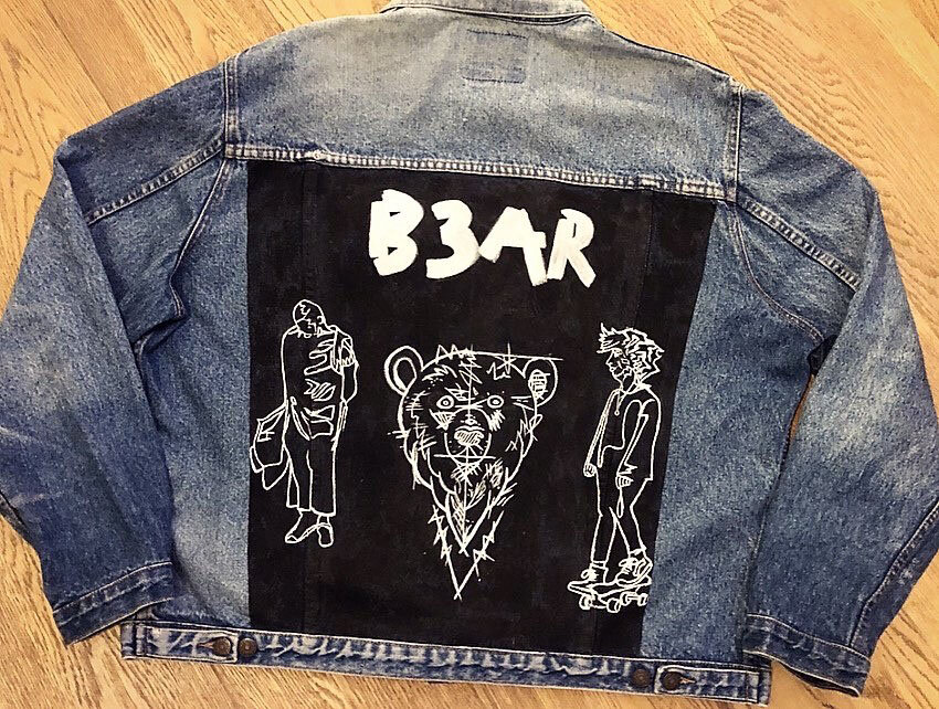 Tiger Customizable Hand Painted Kid/'s Denim Vest