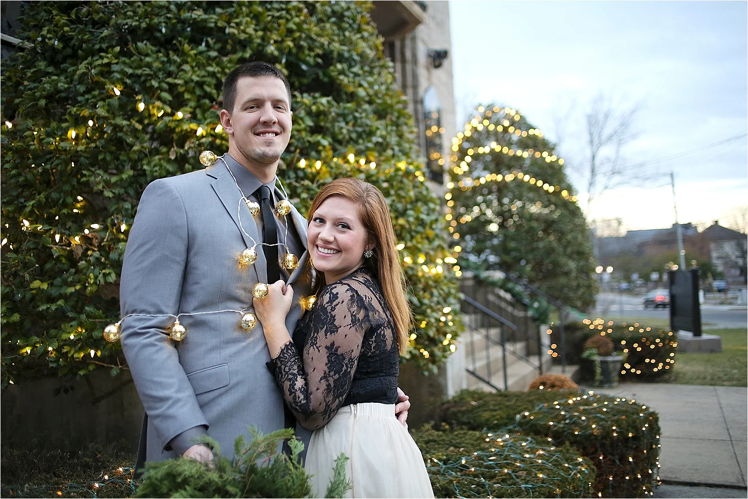 Danielle + Michael | Blacksburg Christmas Card Photographer, Holly Cromer