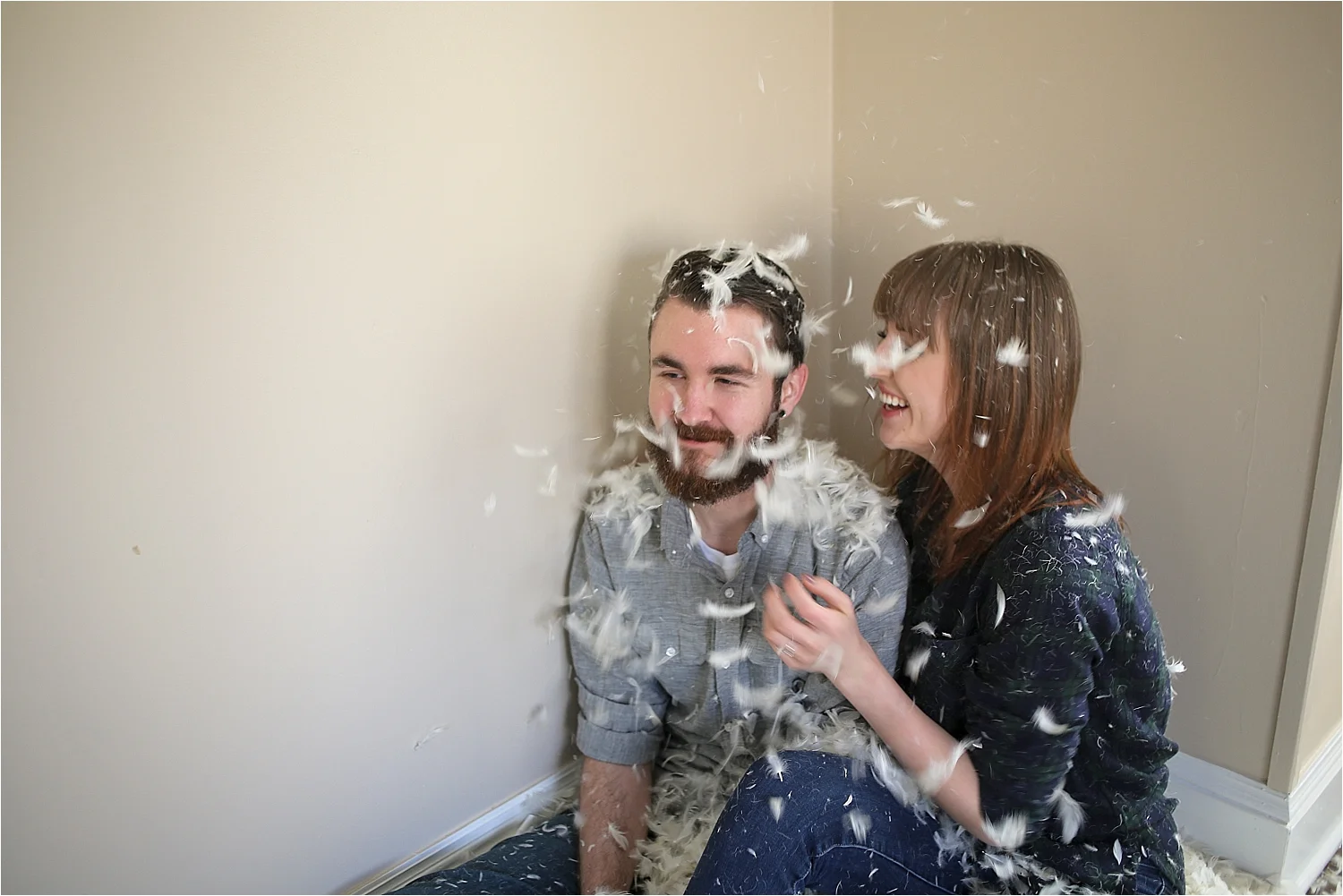 Pillow Fight Engagement Photos | Blacksburg Engagement Photographer