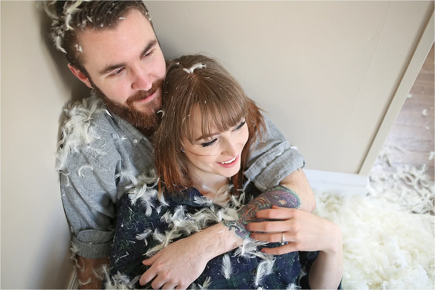 Pillow Fight Engagement Photos | Blacksburg Engagement Photographer