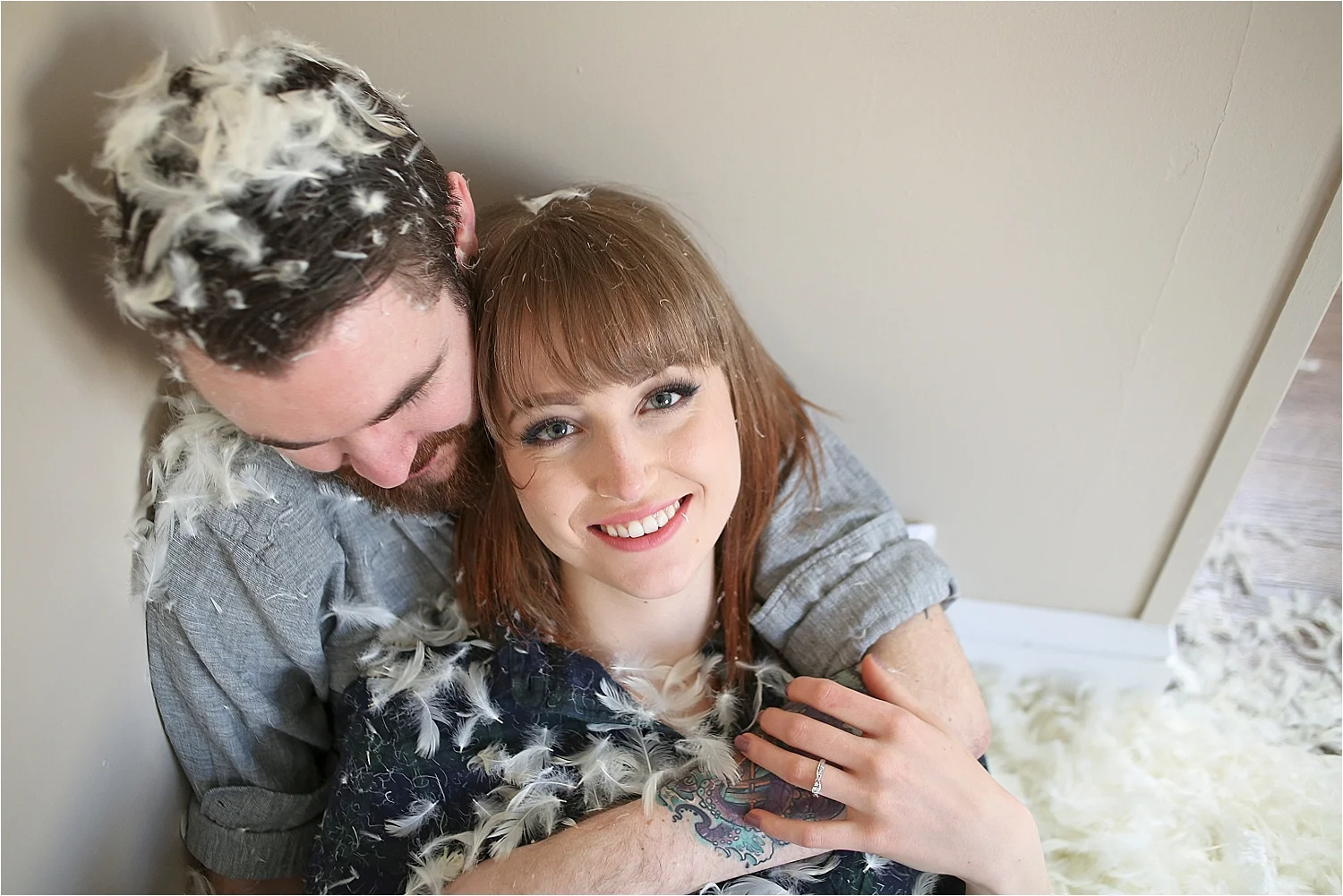 Pillow Fight Engagement Photos | Blacksburg Engagement Photographer