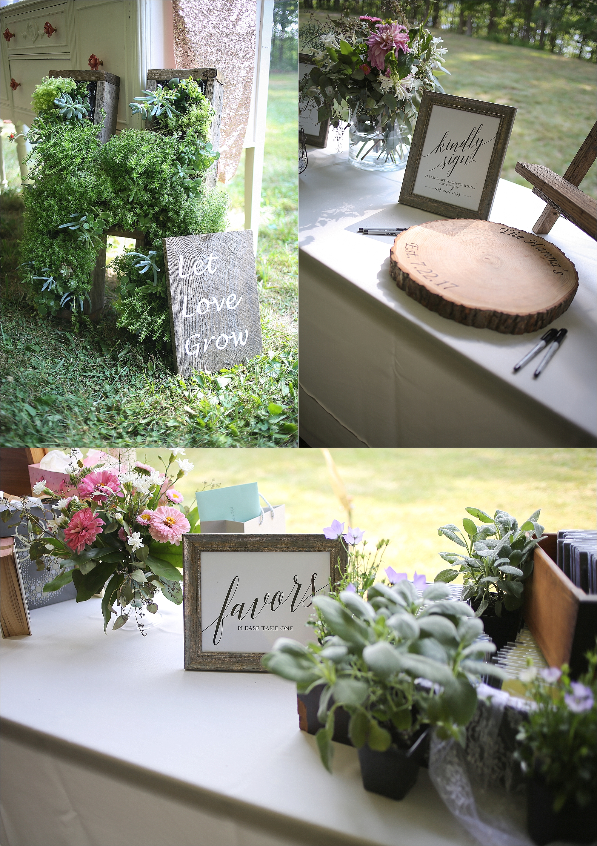 Rustic Wedding Decor Flat Top Lake West Virginia Wedding Photography