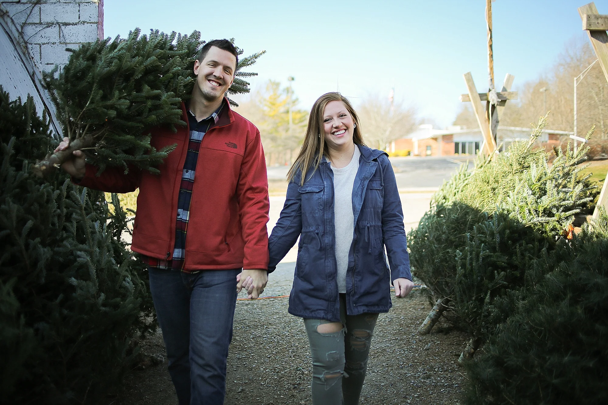Danielle + Michael | Blacksburg Christmas Card Photographer, Holly Cromer