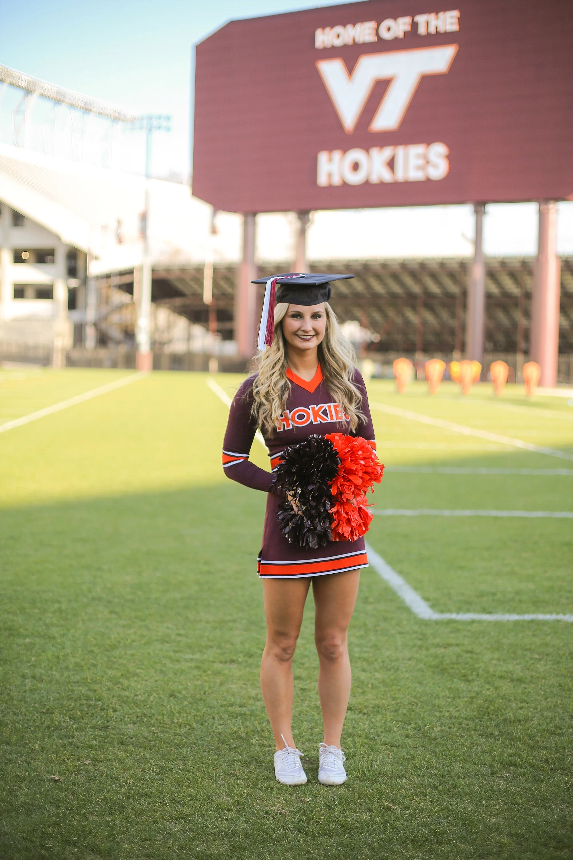 Amber | Virginia Tech Graduation Portrait Photographer Hokie Cheerleader Senior Portrait Photographer, Holly Cromer