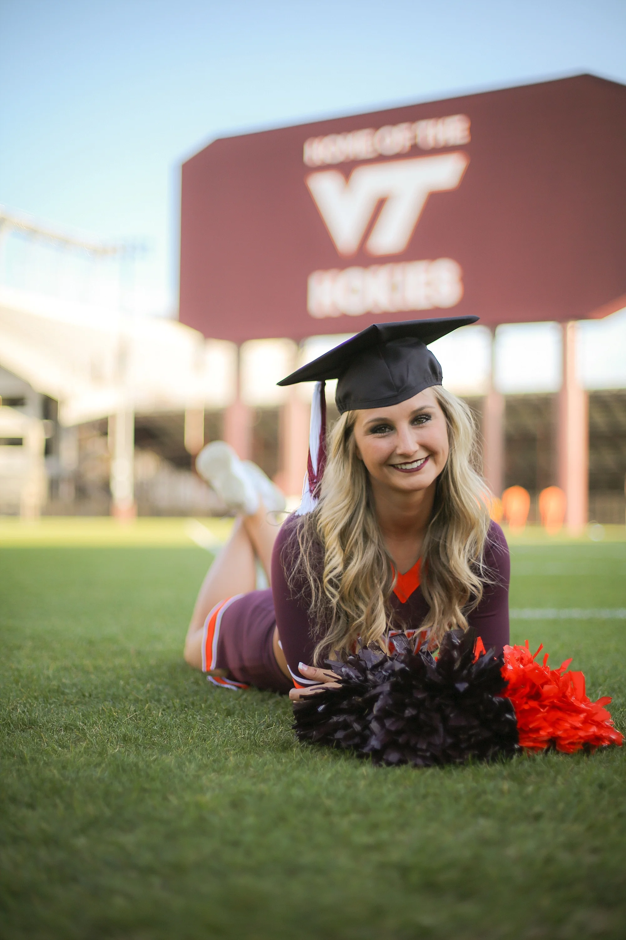 Amber | Virginia Tech Graduation Portrait Photographer Hokie Cheerleader Senior Portrait Photographer, Holly Cromer