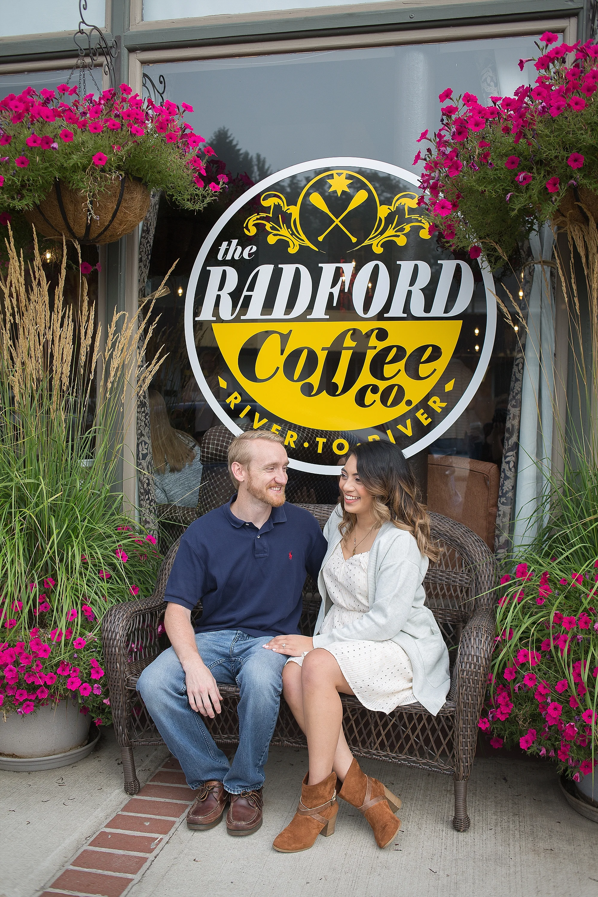 Taylor + Mel's Radford Engagement Photos | Engagement Photos at Raford Coffee Co and Bissett Park by Holly Cromer