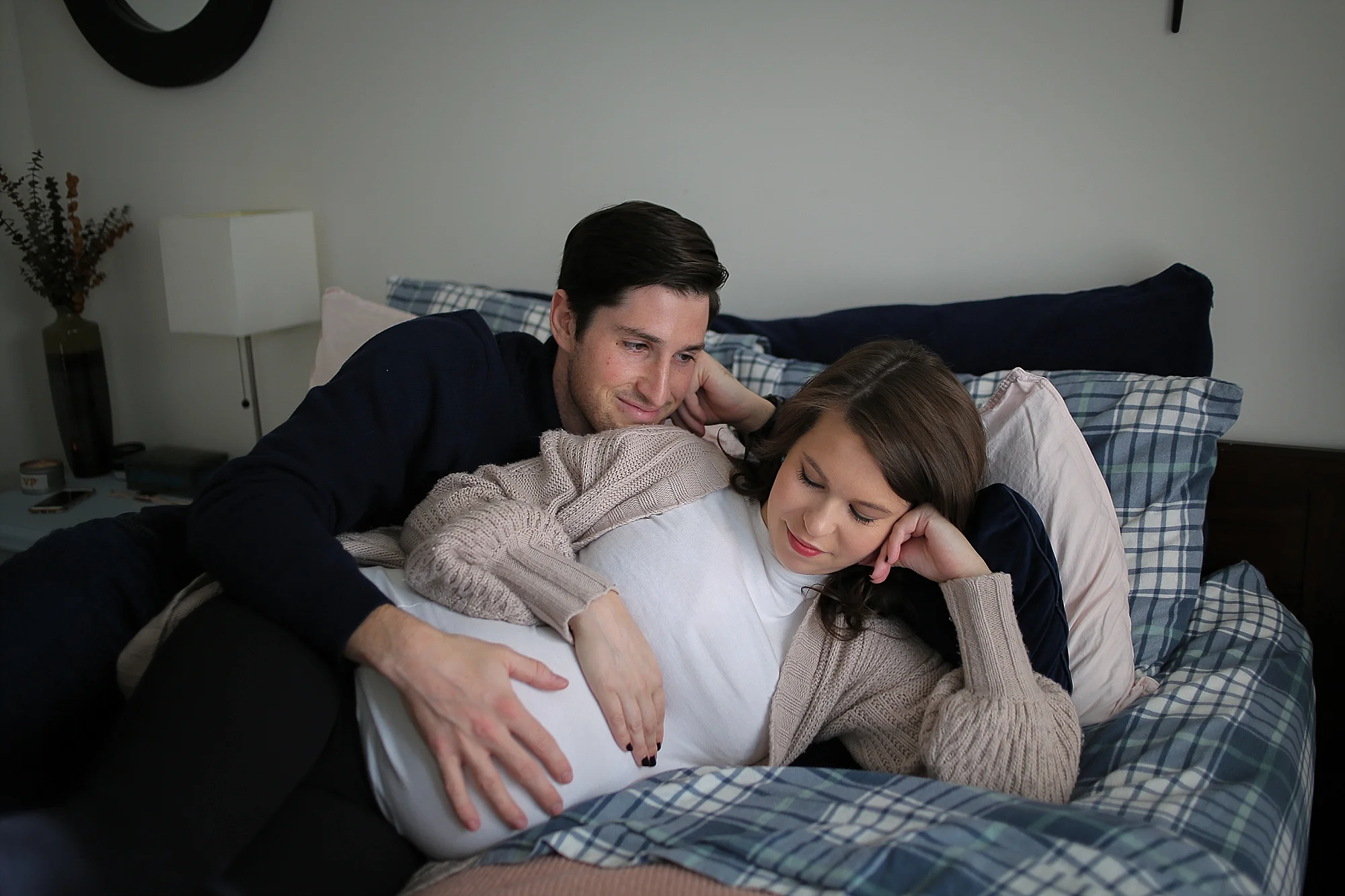Mallary + Steven are Expecting! | Blacksburg Lifestyle In Home Maternity Photographer, Holly Cromer