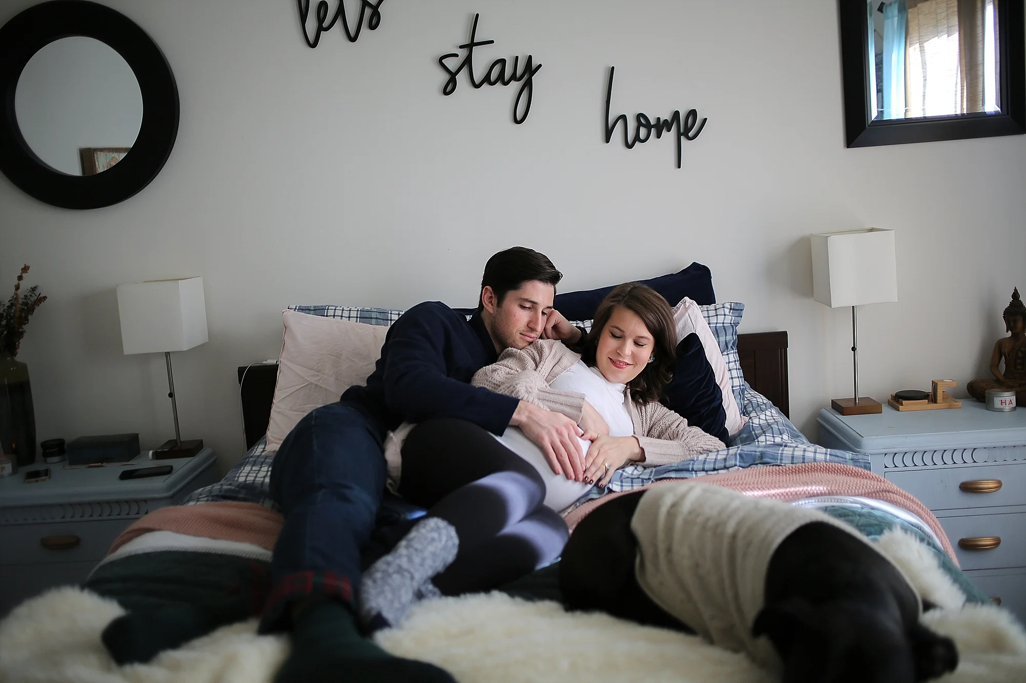 Mallary + Steven are Expecting! | Blacksburg Lifestyle In Home Maternity Photographer, Holly Cromer