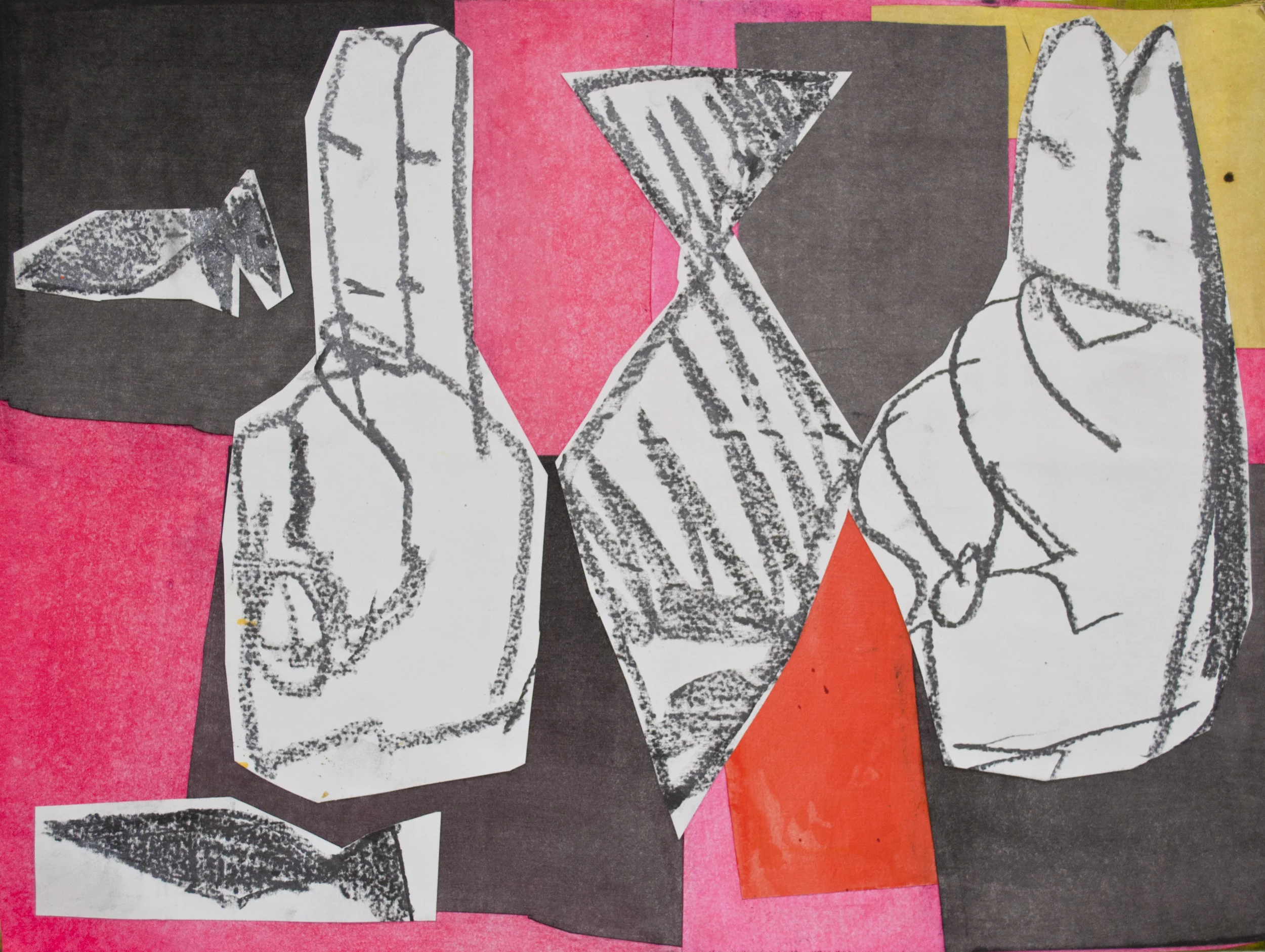 Yes, I'll have some fish and chips 20 x 18 inches acrylic and graphite on paper and canvas..jpg