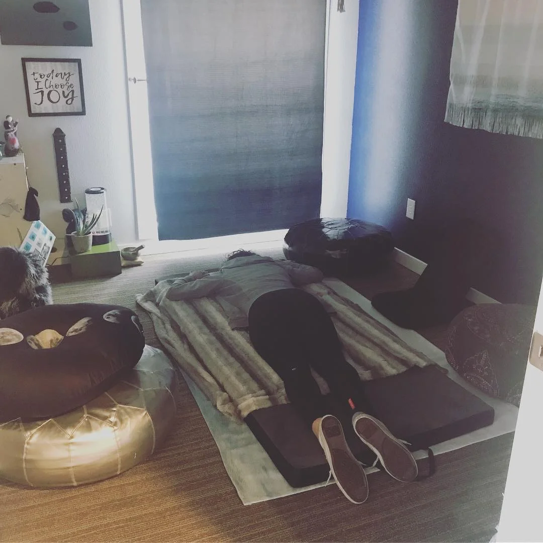 Whether you want to meditate or play with some self-care tools, this is the room to come get in touch with your feelings. The water room is nurturing and inspiring to sit in or meet in,