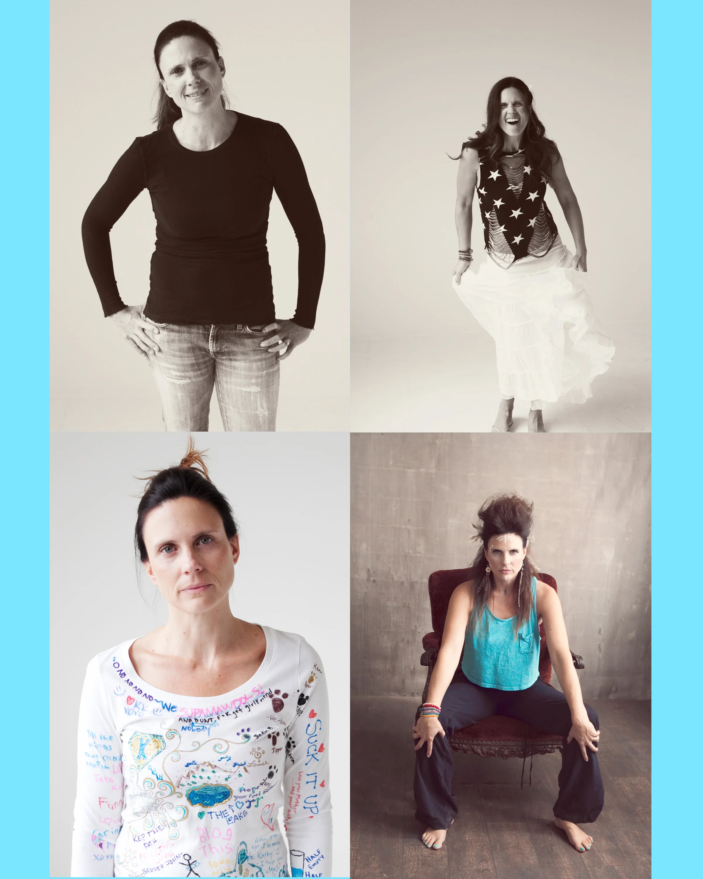 Images on the left remind me of the frustration, sadness and judgement I used to practice. The images on right bring feelings of pleasure, curiosity and admiration. I’ve learned to create feelings of wholeness by bringing love and compassion to the versions of me that feared to be seen and loved…the versions of me that tried many numbing tactics (and finally physically numbed) as to not feel the discomfort of change and feeling.