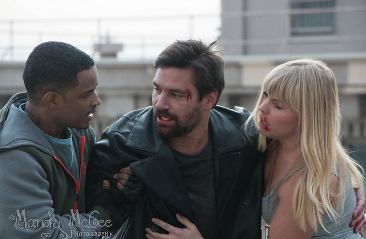Photo by Mandy McGee. Beta Test with Manu Bennett and Larenz Tate. 