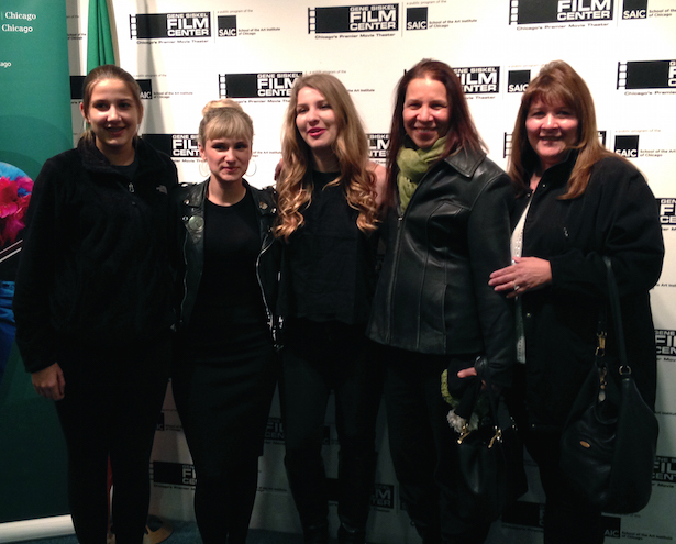 Aldona and her cousins at the Monday night screening.