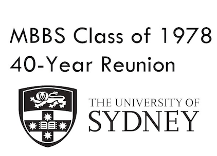 MBBS Class of 1978, 40 year reunion    22nd of September 2018