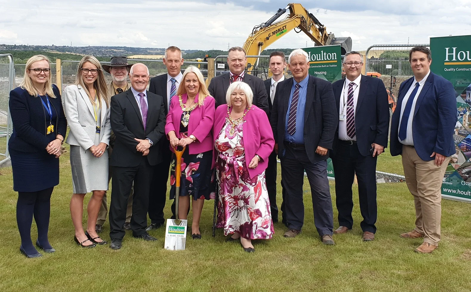 From left: Rebecca Scutt, assistant CEO of the Aston Community Education Trust; Cathryn Keeton, principal designate of Waverley Junior Academy; Councillor Bob Watson, council member for Rother Vale; Andrew Kingston, managing director of Houlton; Joh…